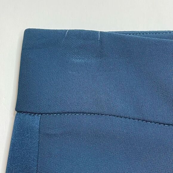 Cushnie Charmeuse-Panel Flared Pants Teal Size 4 - Picture 13 of 16